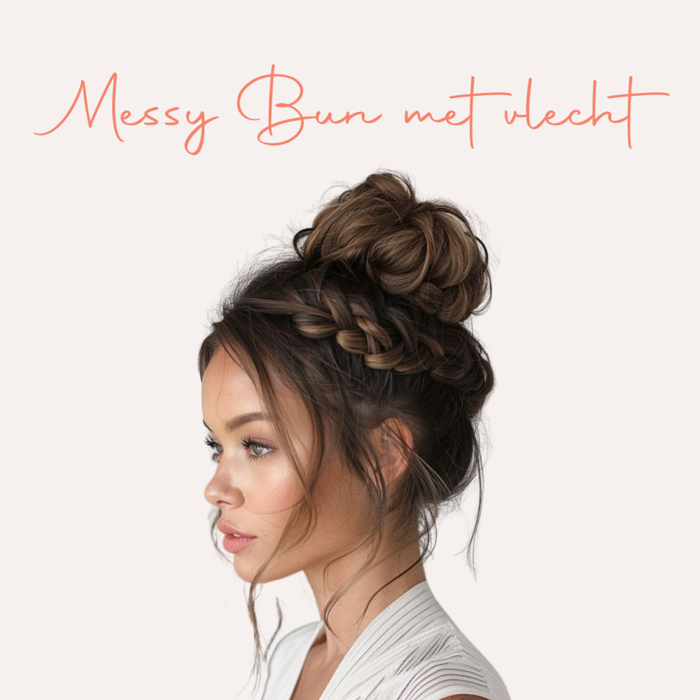 Messy Bun met Vlecht